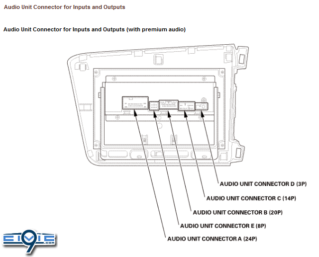 2012 Civic Audio Wiring Guide Pinouts For Factory Radio 9th Generation Honda Civic Forum