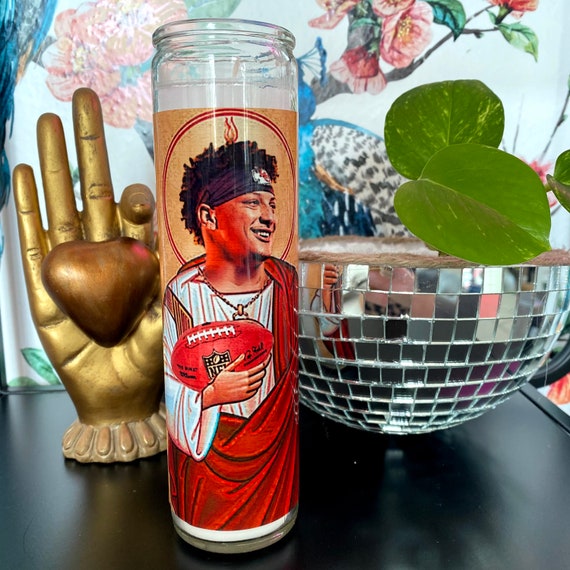 Saint Patrick Mahomes Prayer Candle Kansas City Chiefs - Etsy Ireland